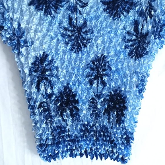 Womens L Palm Trees Bubble Shirt - Picture 4 of 8